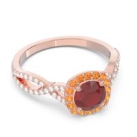 Halo Pave Arenu Ring