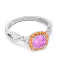 Halo Pave Arenu Ring