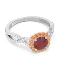 Halo Pave Arenu Ring
