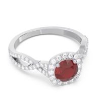 Halo Pave Arenu Ring