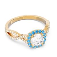 Halo Pave Arenu Ring