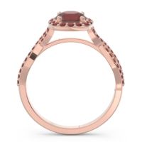 Halo Pave Arenu Ring
