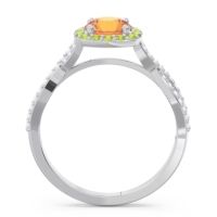 Halo Pave Arenu Ring