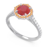 Halo Pave Pulla Ring