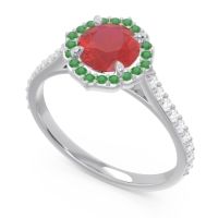 Halo Pave Pulla Ring