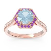 Halo Milgrain Pave Karkata Ring
