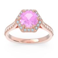 Halo Milgrain Pave Karkata Ring