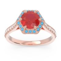 Halo Milgrain Pave Karkata Ring