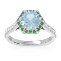 Halo Milgrain Pave Karkata Ring