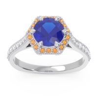 Halo Milgrain Pave Karkata Ring