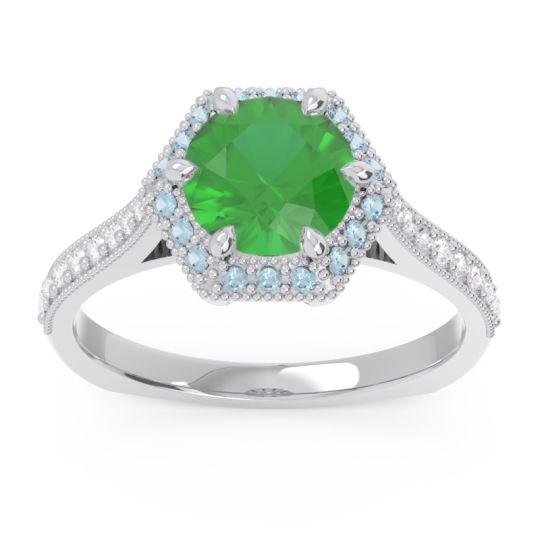 Halo Milgrain Pave Karkata Ring