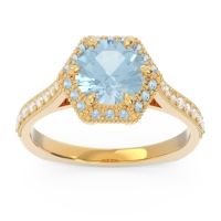 Halo Milgrain Pave Karkata Ring