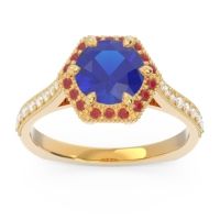 Halo Milgrain Pave Karkata Ring