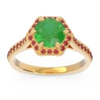 Halo Milgrain Pave Karkata Ring