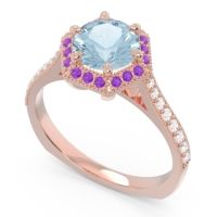 Halo Milgrain Pave Karkata Ring