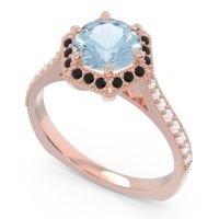 Halo Milgrain Pave Karkata Ring