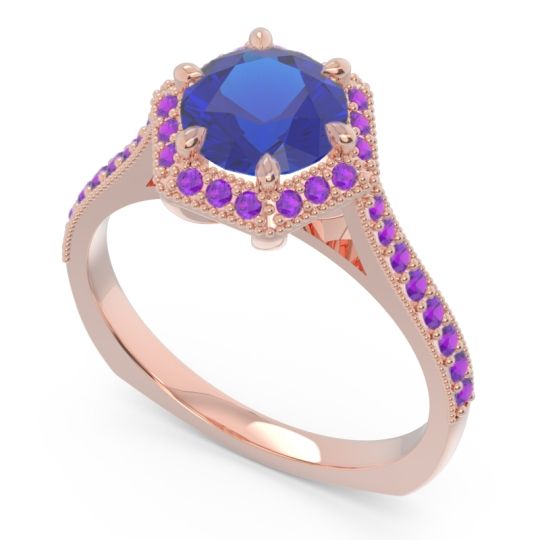 Halo Milgrain Pave Karkata Ring