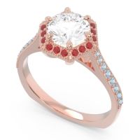 Halo Milgrain Pave Karkata Ring