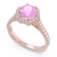 Halo Milgrain Pave Karkata Ring