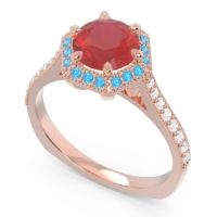 Halo Milgrain Pave Karkata Ring