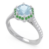 Halo Milgrain Pave Karkata Ring