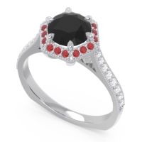 Halo Milgrain Pave Karkata Ring