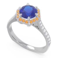 Halo Milgrain Pave Karkata Ring