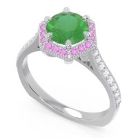 Halo Milgrain Pave Karkata Ring