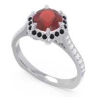 Halo Milgrain Pave Karkata Ring