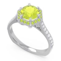 Halo Milgrain Pave Karkata Ring