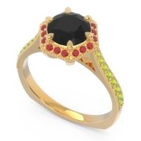 Halo Milgrain Pave Karkata Ring