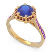 Halo Milgrain Pave Karkata Ring