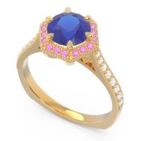 Halo Milgrain Pave Karkata Ring