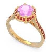 Halo Milgrain Pave Karkata Ring