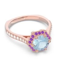 Halo Milgrain Pave Karkata Ring