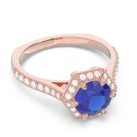 Halo Milgrain Pave Karkata Ring