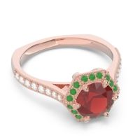 Halo Milgrain Pave Karkata Ring