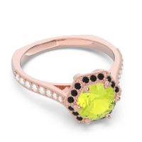 Halo Milgrain Pave Karkata Ring