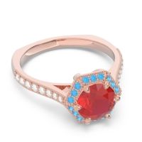 Halo Milgrain Pave Karkata Ring