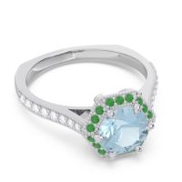 Halo Milgrain Pave Karkata Ring