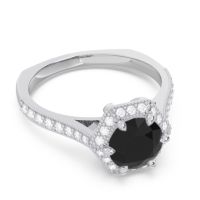 Halo Milgrain Pave Karkata Ring