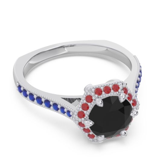 Halo Milgrain Pave Karkata Ring