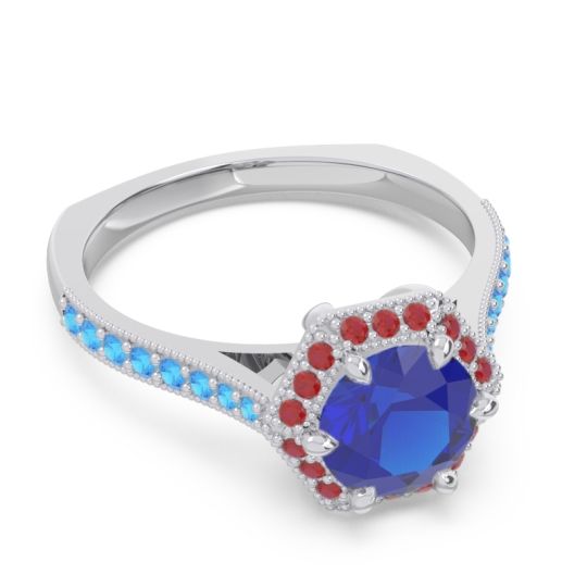 Halo Milgrain Pave Karkata Ring