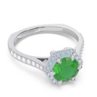 Halo Milgrain Pave Karkata Ring