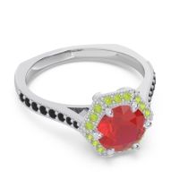 Halo Milgrain Pave Karkata Ring