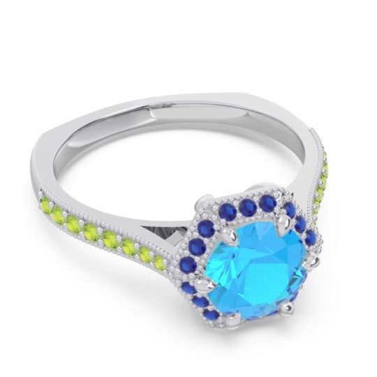 Halo Milgrain Pave Karkata Ring