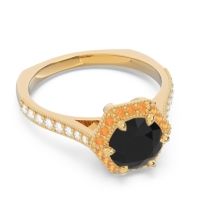 Halo Milgrain Pave Karkata Ring