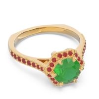 Halo Milgrain Pave Karkata Ring