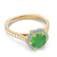 Halo Milgrain Pave Karkata Ring