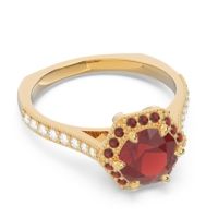 Halo Milgrain Pave Karkata Ring